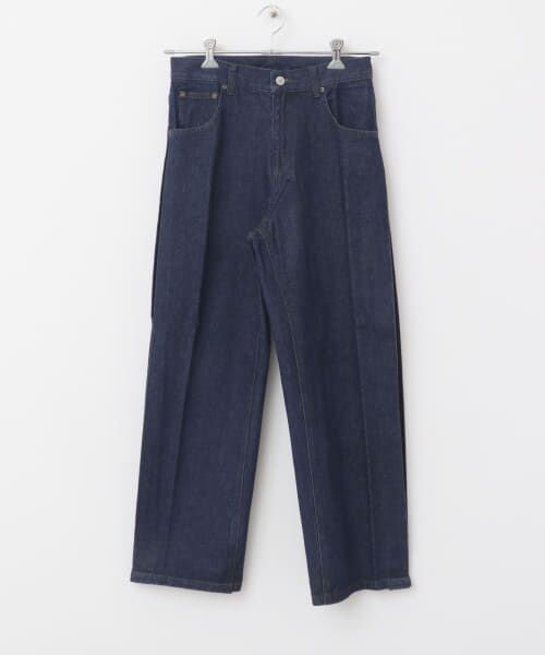 URBAN RESEARCH ROSSO/アーバンリサーチ ロッソ YENN SIDE PLEATED DENIM INDIGO 38 URBAN RESEARCH ROSSO/アーバンリサーチ ロッソ YENN SIDE PLEATED DENIM INDIGO 38