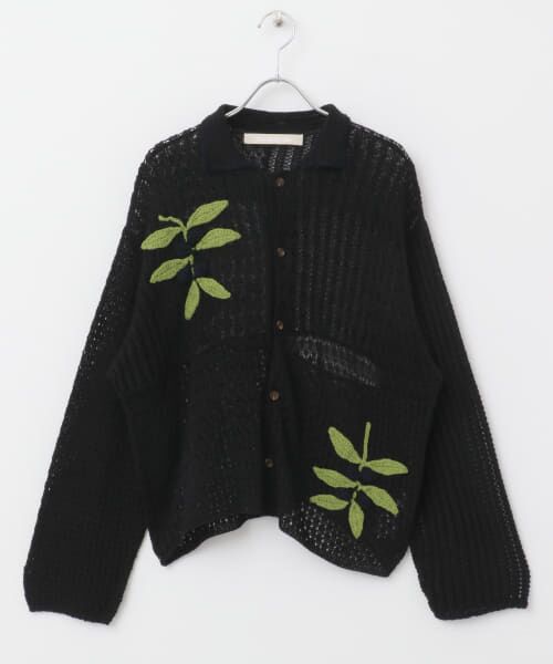 URBAN RESEARCH ROSSO/アーバンリサーチ ロッソ leinwande Olive Crochet Shirts Black FREE URBAN RESEARCH ROSSO/アーバンリサーチ ロッソ leinwande Olive Crochet Shirts Black FREE