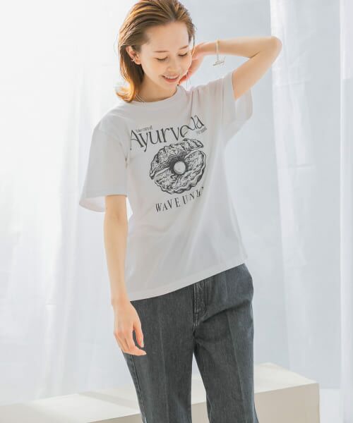 URBAN RESEARCH ROSSO/アーバンリサーチ ロッソ WAVEUNION Ayurveda T-SHIRTS WHITE 1 URBAN RESEARCH ROSSO/アーバンリサーチ ロッソ WAVEUNION Ayurveda T-SHIRTS WHITE 1