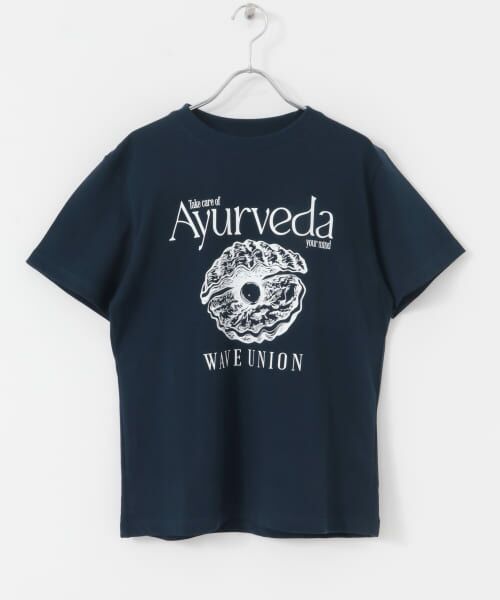 URBAN RESEARCH ROSSO/アーバンリサーチ ロッソ WAVEUNION Ayurveda T-SHIRTS NAVY 1 URBAN RESEARCH ROSSO/アーバンリサーチ ロッソ WAVEUNION Ayurveda T-SHIRTS NAVY 1