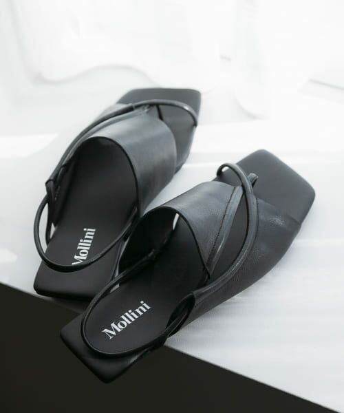 URBAN RESEARCH ROSSO/アーバンリサーチ ロッソ Mollini クロスフラットサンダル BLACK 37 URBAN RESEARCH ROSSO/アーバンリサーチ ロッソ Mollini クロスフラットサンダル BLACK 37