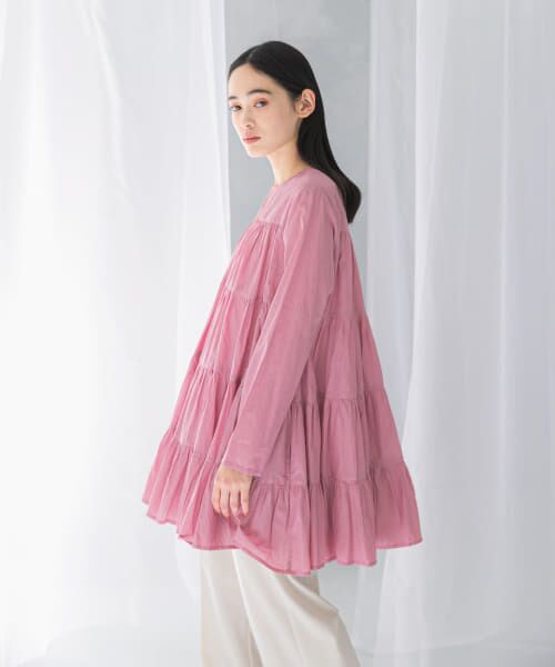 URBAN RESEARCH ROSSO/アーバンリサーチ ロッソ normment COTTON VOIL TIERED TUNIC SMOKY PINK one URBAN RESEARCH ROSSO/アーバンリサーチ ロッソ normment COTTON VOIL TIERED TUNIC SMOKY PINK one