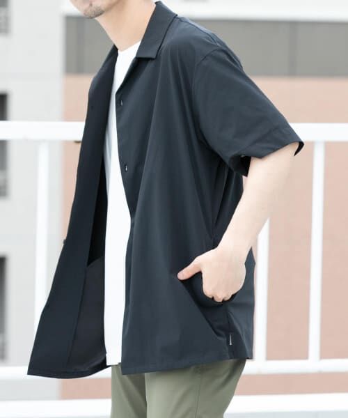 URBAN RESEARCH ROSSO/アーバンリサーチ ロッソ 『セットアップ対応』『XLサイズあり』クールキープショートスリーブシャツ BLACK XL URBAN RESEARCH ROSSO/アーバンリサーチ ロッソ 『セットアップ対応』『XLサイズあり』クールキープショートスリーブシャツ BLACK XL