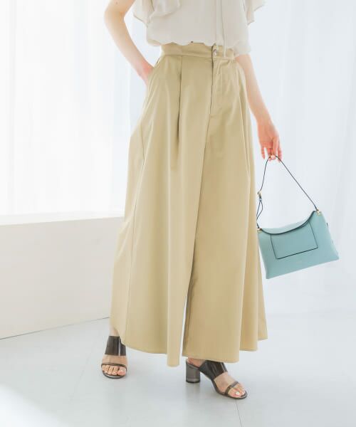 URBAN RESEARCH ROSSO/アーバンリサーチ ロッソ コットンワイドパンツ BEIGE 36 URBAN RESEARCH ROSSO/アーバンリサーチ ロッソ コットンワイドパンツ BEIGE 36