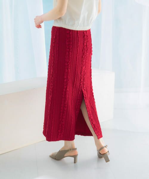 URBAN RESEARCH ROSSO/アーバンリサーチ ロッソ ジャガードイージーストレートスカート RED FREE URBAN RESEARCH ROSSO/アーバンリサーチ ロッソ ジャガードイージーストレートスカート RED FREE