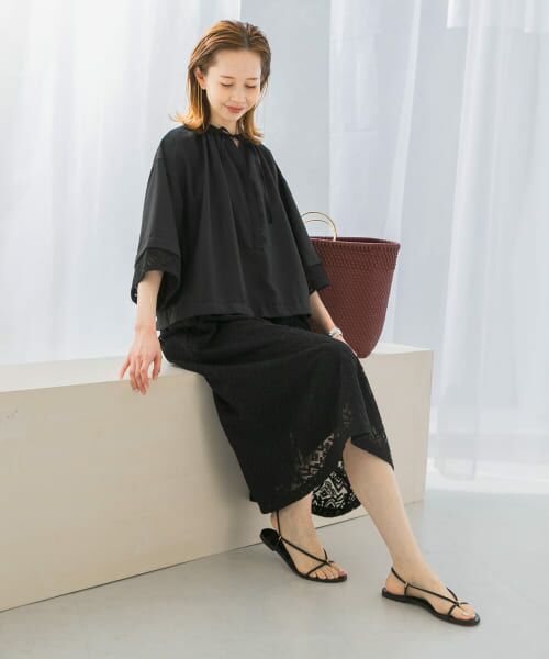 URBAN RESEARCH ROSSO/アーバンリサーチ ロッソ レース切替ワンピース black FREE URBAN RESEARCH ROSSO/アーバンリサーチ ロッソ レース切替ワンピース black FREE