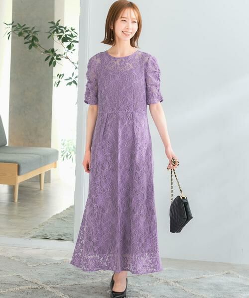 URBAN RESEARCH ROSSO / アーバンリサーチ ロッソ ドレス | kaene　配色レースエプロンドレス | 詳細14