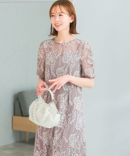 URBAN RESEARCH ROSSO / アーバンリサーチ ロッソ ドレス | kaene　配色レースエプロンドレス | 詳細28