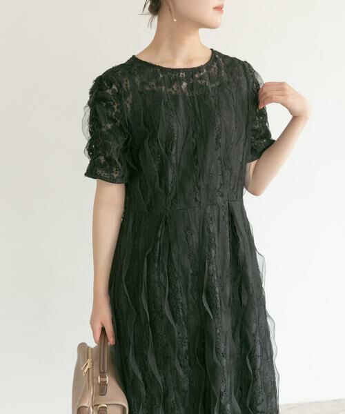 URBAN RESEARCH ROSSO / アーバンリサーチ ロッソ ドレス | kaene　リボンチュールエプロンドレス | 詳細14