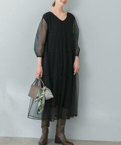 URBAN RESEARCH ROSSO / アーバンリサーチ ロッソ ワンピース | TORRAZZO DONNA　ニット×オーガンジーリバーシブルワンピース