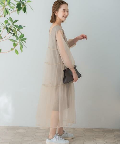 URBAN RESEARCH ROSSO / アーバンリサーチ ロッソ ワンピース | TORRAZZO DONNA　ニット×オーガンジーリバーシブルワンピース | 詳細14