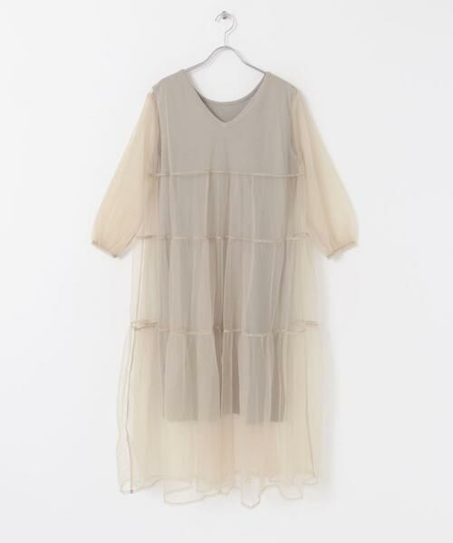 URBAN RESEARCH ROSSO / アーバンリサーチ ロッソ ワンピース | TORRAZZO DONNA　ニット×オーガンジーリバーシブルワンピース | 詳細19