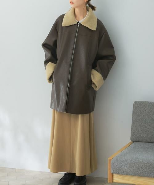 URBAN RESEARCH ROSSO / アーバンリサーチ ロッソ レザーブルゾン・ジャケット | le　fauxleathermustanghalfcoat | 詳細3