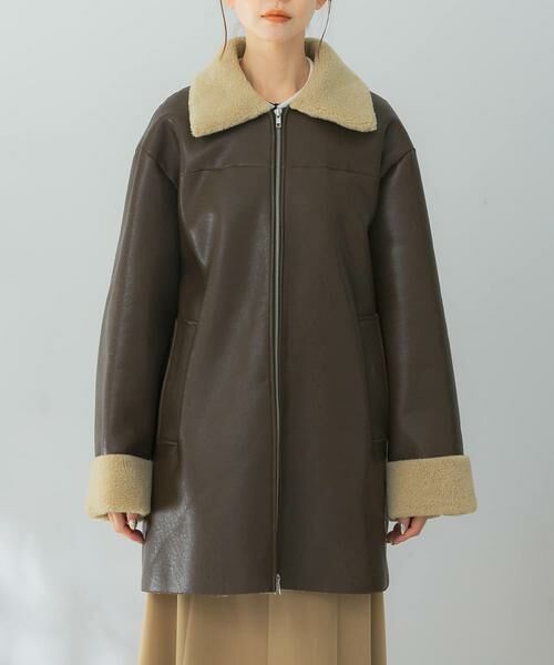 URBAN RESEARCH ROSSO / アーバンリサーチ ロッソ レザーブルゾン・ジャケット | le　fauxleathermustanghalfcoat | 詳細5