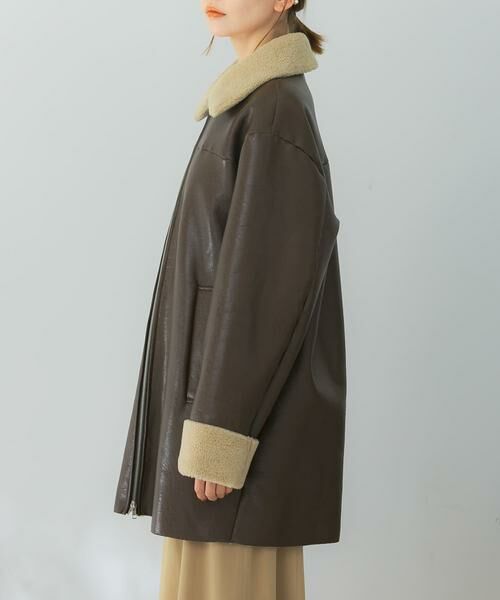 URBAN RESEARCH ROSSO / アーバンリサーチ ロッソ レザーブルゾン・ジャケット | le　fauxleathermustanghalfcoat | 詳細6