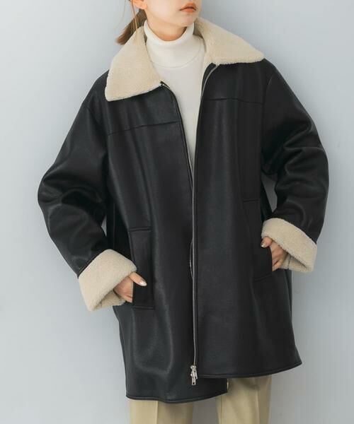 URBAN RESEARCH ROSSO / アーバンリサーチ ロッソ レザーブルゾン・ジャケット | le　fauxleathermustanghalfcoat | 詳細15