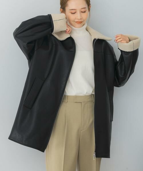 URBAN RESEARCH ROSSO / アーバンリサーチ ロッソ レザーブルゾン・ジャケット | le　fauxleathermustanghalfcoat | 詳細16