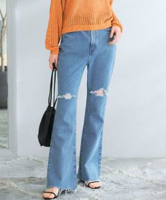 URBAN RESEARCH ROSSO / アーバンリサーチ ロッソ デニムパンツ | NEEDBY heritage　BARBARA BOOT CUT DAMAGED