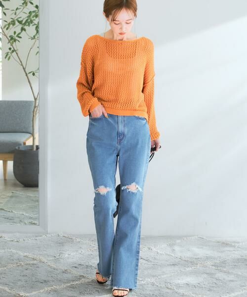 URBAN RESEARCH ROSSO / アーバンリサーチ ロッソ デニムパンツ | NEEDBY heritage　BARBARA BOOT CUT DAMAGED | 詳細4