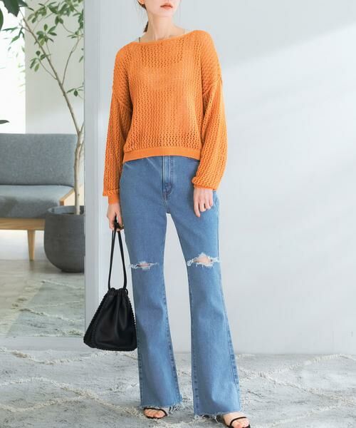 URBAN RESEARCH ROSSO / アーバンリサーチ ロッソ デニムパンツ | NEEDBY heritage　BARBARA BOOT CUT DAMAGED | 詳細5