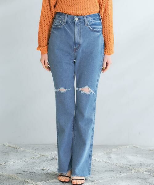 URBAN RESEARCH ROSSO / アーバンリサーチ ロッソ デニムパンツ | NEEDBY heritage　BARBARA BOOT CUT DAMAGED | 詳細8