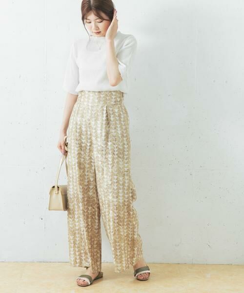 URBAN RESEARCH ROSSO / アーバンリサーチ ロッソ その他パンツ | リーフプリントワイドパンツ | 詳細3