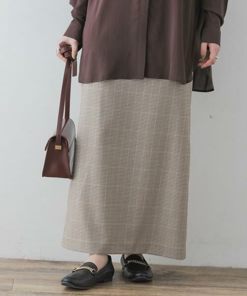 URBAN RESEARCH ROSSO/アーバンリサーチ ロッソ F by ROSSO チェックロングスカート∴ ベージュ系その他 36