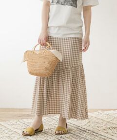 URBAN RESEARCH ROSSO / アーバンリサーチ ロッソ スカート | F by ROSSO　ギンガムチェックマーメイドスカート