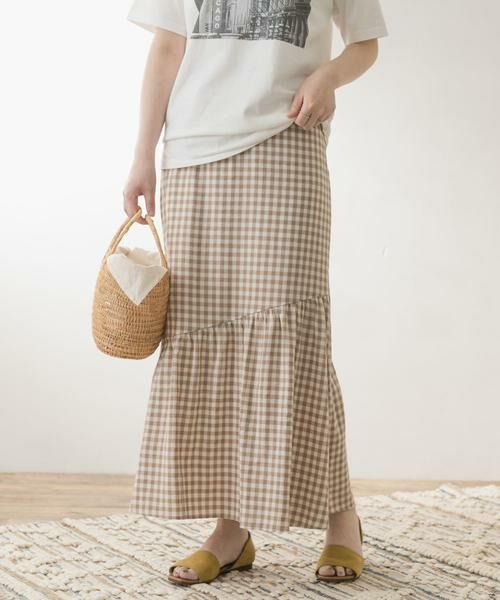 URBAN RESEARCH ROSSO / アーバンリサーチ ロッソ スカート | F by ROSSO　ギンガムチェックマーメイドスカート | 詳細1