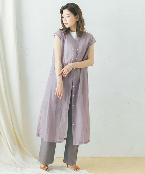 URBAN RESEARCH ROSSO / アーバンリサーチ ロッソ ワンピース | コットンシルクフレンチガウンワンピース | 詳細2