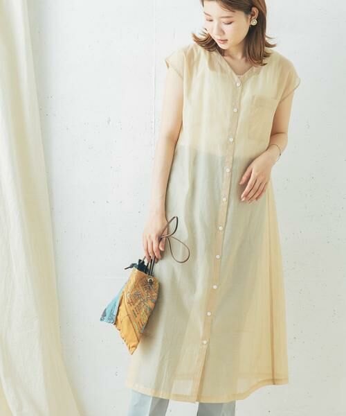 URBAN RESEARCH ROSSO / アーバンリサーチ ロッソ ワンピース | コットンシルクフレンチガウンワンピース | 詳細7