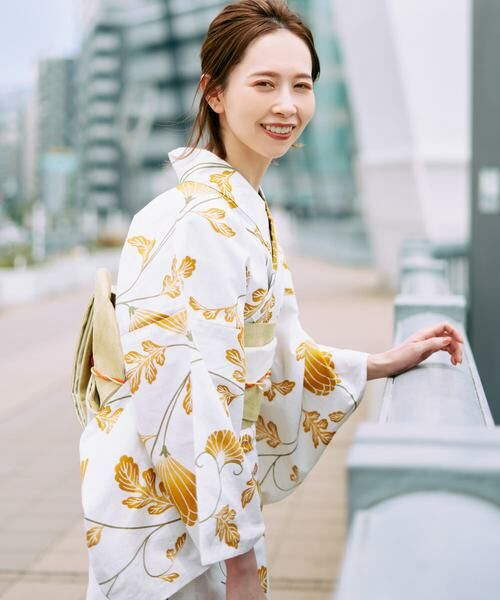 URBAN RESEARCH ROSSO / アーバンリサーチ ロッソ 着物・浴衣・小物類 | 綿絽ゆかた 唐草（ゴールド系その他）