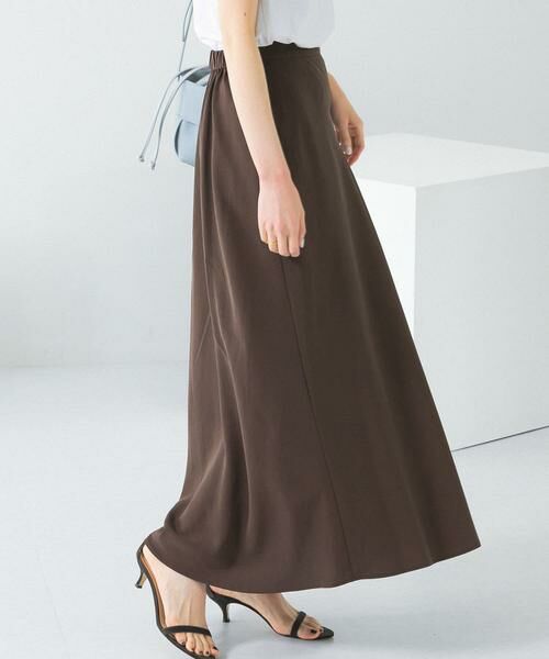 URBAN RESEARCH ROSSO / アーバンリサーチ ロッソ スカート | リネンフレアーナロースカート(ブラウン)
