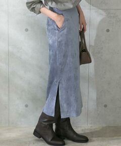 URBAN RESEARCH ROSSO / アーバンリサーチ ロッソ スカート | シャンブレー別珍タイトスリットスカート