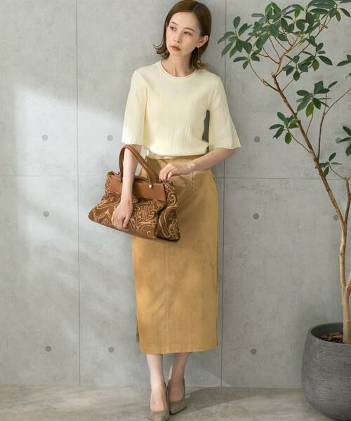 URBAN RESEARCH ROSSO / アーバンリサーチ ロッソ スカート | シャンブレー別珍タイトスリットスカート | 詳細6