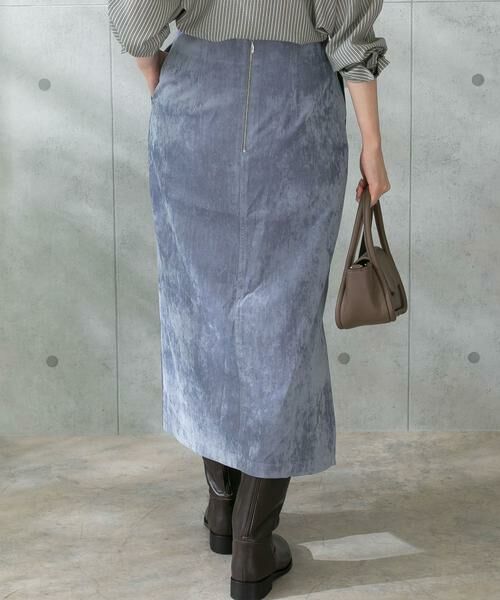 URBAN RESEARCH ROSSO / アーバンリサーチ ロッソ スカート | シャンブレー別珍タイトスリットスカート | 詳細14