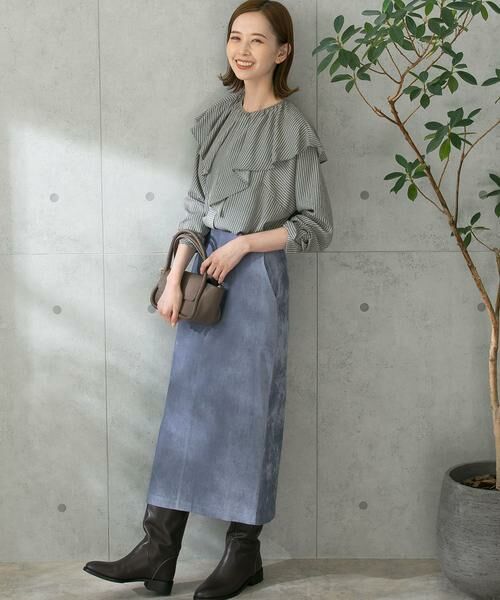 URBAN RESEARCH ROSSO / アーバンリサーチ ロッソ スカート | シャンブレー別珍タイトスリットスカート | 詳細15