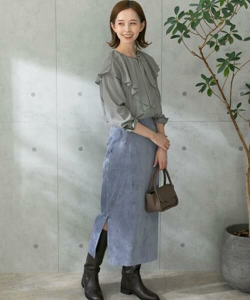 URBAN RESEARCH ROSSO / アーバンリサーチ ロッソ スカート | シャンブレー別珍タイトスリットスカート | 詳細17