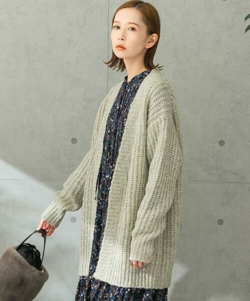 URBAN RESEARCH ROSSO / アーバンリサーチ ロッソ カーディガン・ボレロ | ローゲージ畦編みカーディガン | 詳細12