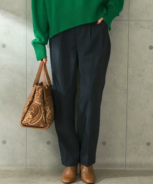 URBAN RESEARCH ROSSO / アーバンリサーチ ロッソ その他パンツ | カーブフォルムハイウエストパンツ(チャコールグレー)