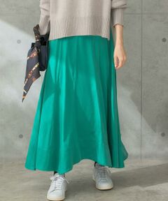 URBAN RESEARCH ROSSO / アーバンリサーチ ロッソ スカート | パネルラインサテンフレアスカート