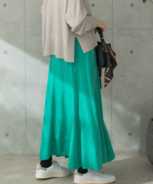 URBAN RESEARCH ROSSO / アーバンリサーチ ロッソ スカート | パネルラインサテンフレアスカート | 詳細1