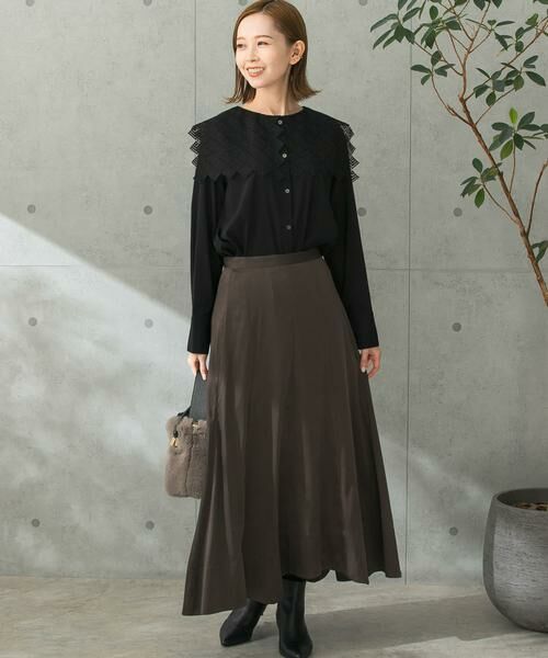 URBAN RESEARCH ROSSO / アーバンリサーチ ロッソ スカート | パネルラインサテンフレアスカート | 詳細14