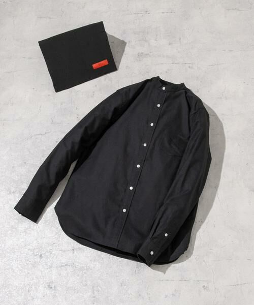 URBAN RESEARCH ROSSO/アーバンリサーチ ロッソ 『WEB限定』『XXLサイズあり』『抗菌/消臭』ハイパフォーマンスオックスバンドカラーシャツ ブラック L URBAN RESEARCH ROSSO/アーバンリサーチ ロッソ 『WEB限定』『XXLサイズあり』『抗菌/消臭』ハイパフォーマンスオックスバンドカラーシャツ ブラック L