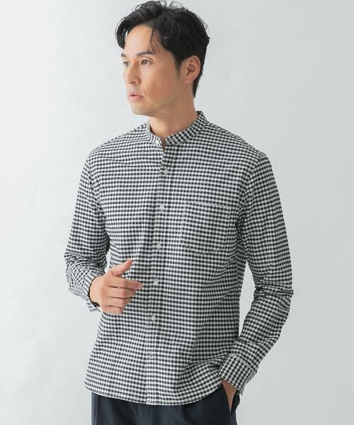 URBAN RESEARCH ROSSO/アーバンリサーチ ロッソ 『WEB限定』『XXLサイズあり』『抗菌/消臭』ハイパフォーマンスオックスバンドカラーシャツ ブラック系その他 M URBAN RESEARCH ROSSO/アーバンリサーチ ロッソ 『WEB限定』『XXLサイズあり』『抗菌/消臭』ハイパフォーマンスオックスバンドカラーシャツ ブラック系その他 M