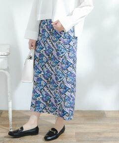 URBAN RESEARCH ROSSO / アーバンリサーチ ロッソ スカート | F by ROSSO　フラワーペイントセミタイトスカート