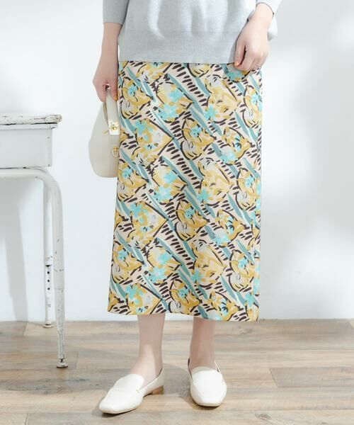 URBAN RESEARCH ROSSO / アーバンリサーチ ロッソ スカート | F by ROSSO　フラワーペイントセミタイトスカート | 詳細2