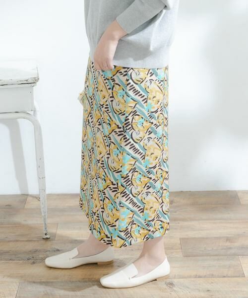 URBAN RESEARCH ROSSO / アーバンリサーチ ロッソ スカート | F by ROSSO　フラワーペイントセミタイトスカート | 詳細3