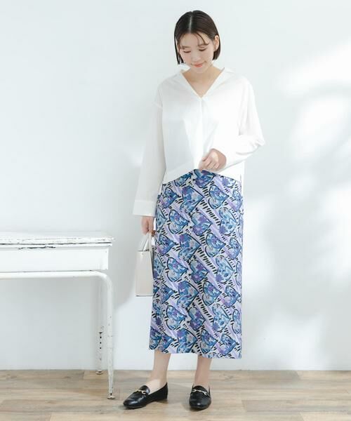 URBAN RESEARCH ROSSO / アーバンリサーチ ロッソ スカート | F by ROSSO　フラワーペイントセミタイトスカート | 詳細11