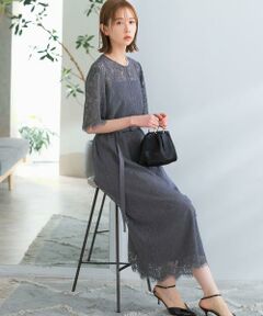 URBAN RESEARCH ROSSO / アーバンリサーチ ロッソ ドレス | 配色レースストレートドレス